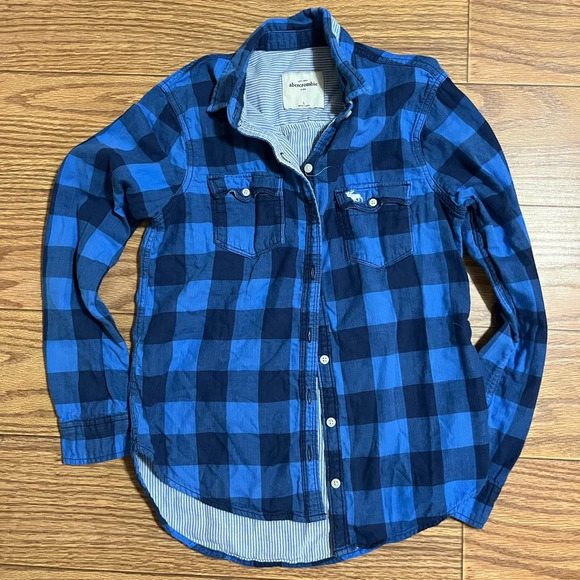 Abercrombie Kids Plaid Button Down Large - Picture 1 of 4